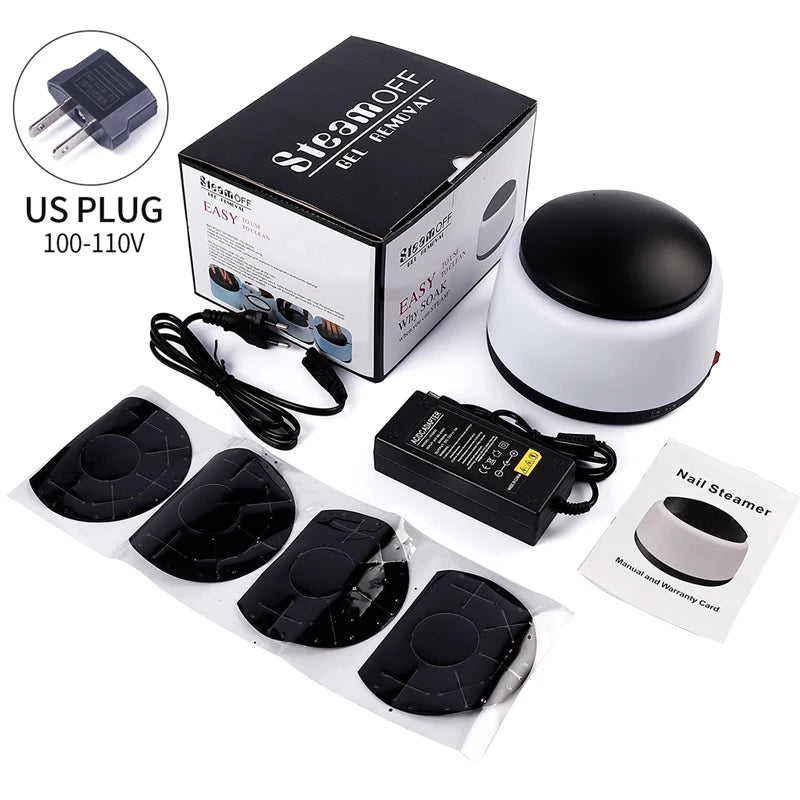 36W Steam Polish Nail Gel Removal Acetone Soak Off Gel Polish Remover Machine 5 Minutes Electric Steam UV Gel Polishing Tools