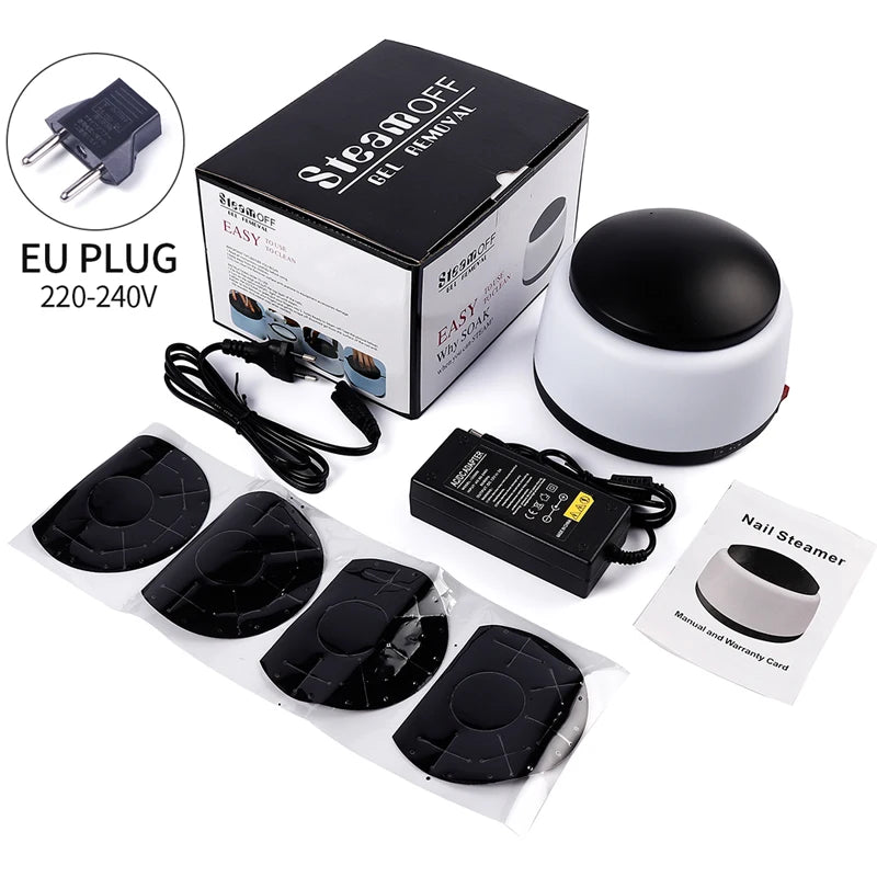 36W Steam Polish Nail Gel Removal Acetone Soak Off Gel Polish Remover Machine 5 Minutes Electric Steam UV Gel Polishing Tools