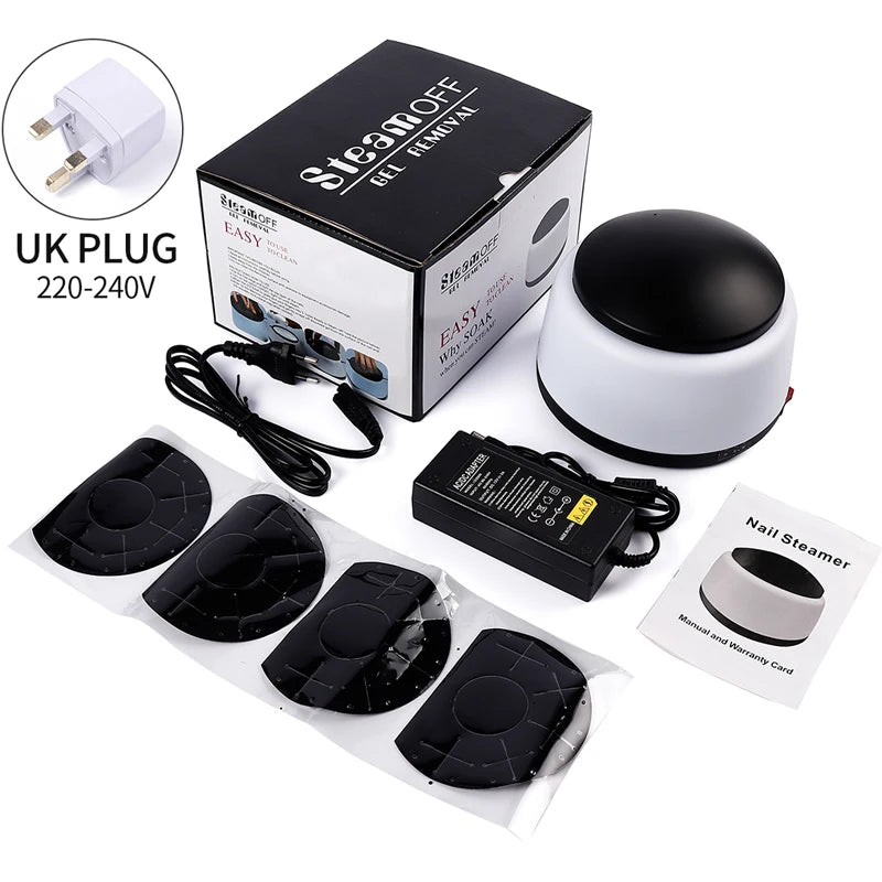 36W Steam Polish Nail Gel Removal Acetone Soak Off Gel Polish Remover Machine 5 Minutes Electric Steam UV Gel Polishing Tools