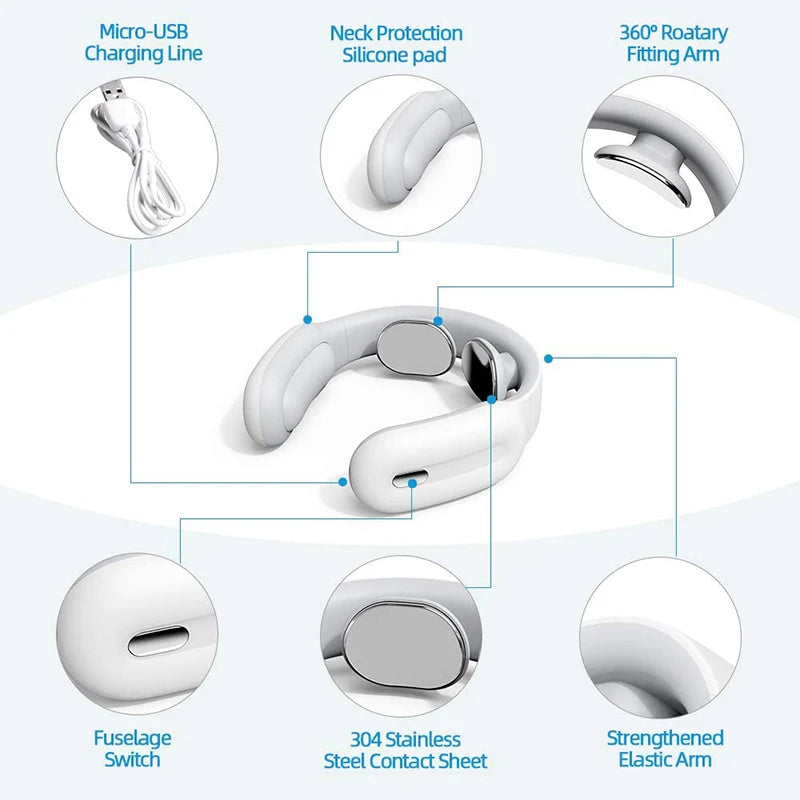 Neck Acupoints Lymphvity Massager Device