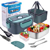 1.5L Electric Lunch Box，40-60W,12V-24V, Portable Food Warmer for Car or Home, Lunch Heating
